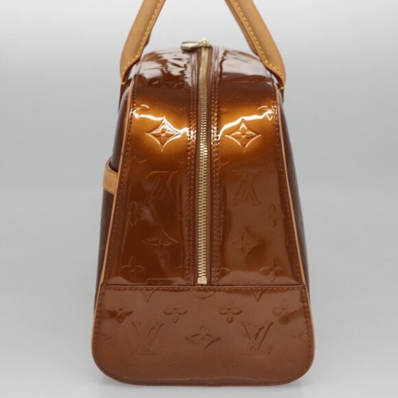 LOUIS VUITTON Monogram Vernis Tompkins Square Hand Bag Bronze M91103 Auth ep7700 - Picture 5 of 16